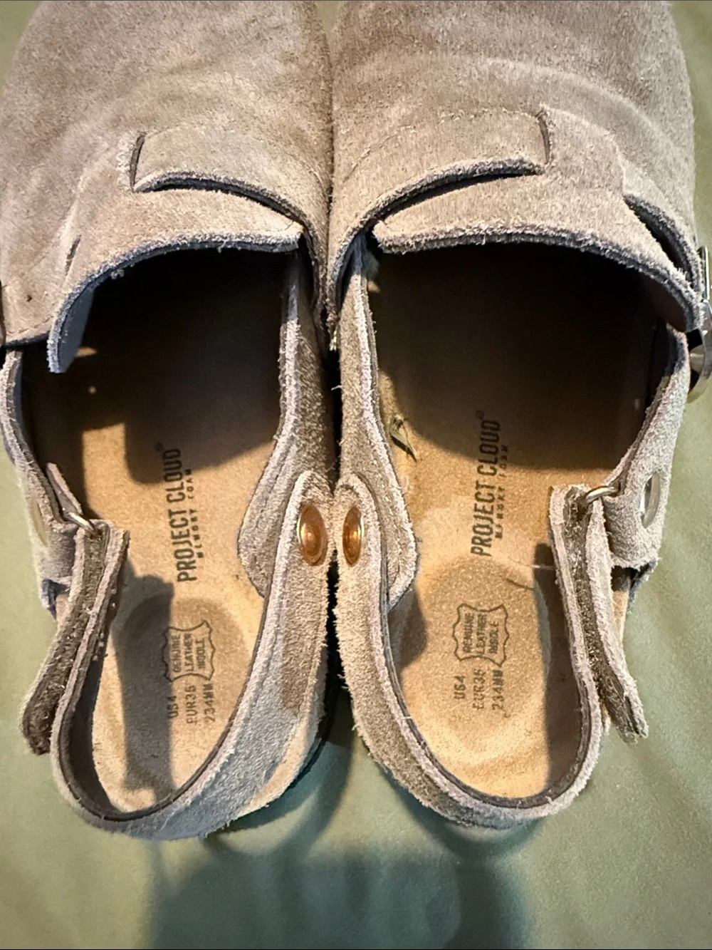 Children's Suede Slingback Moccasins - Gray
